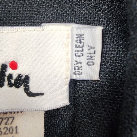 Vintage 80s Johardin Jacket Womens 10 Black Wool Pleated Double-Breasted Blazer - Picture 4 of 9